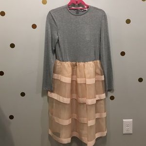 NWT cotton top with tulle bottom dress
